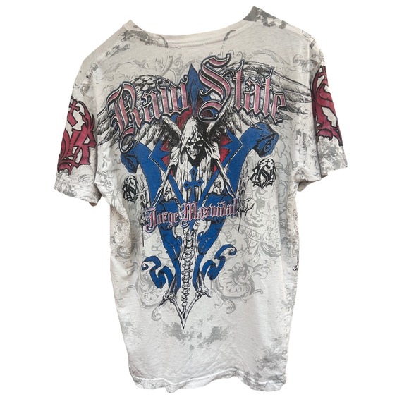 Raw State Jorge Masvidal GraphicT-Shirt Mens Medium White MMA All Over Print Tee - Picture 6 of 9
